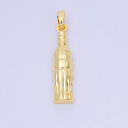 24K Gold Filled 27mm Classic Soda Glass Bottle Pendant | AA1596