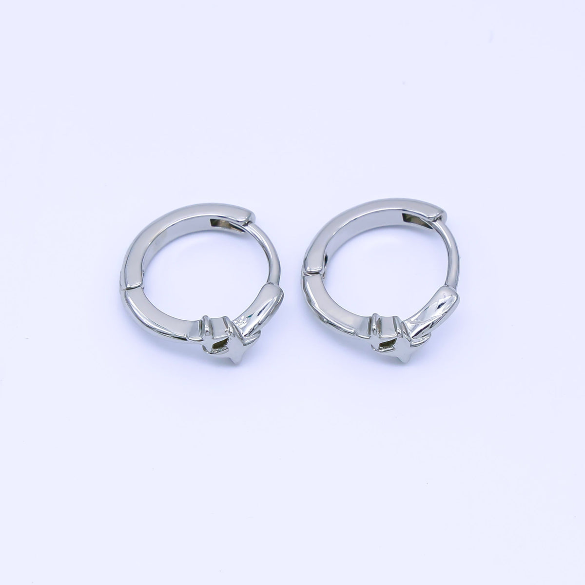24K Gold Filled 13mm Celestial Star Huggie Earrings in Gold &amp; Silver | AB1660 AB1661