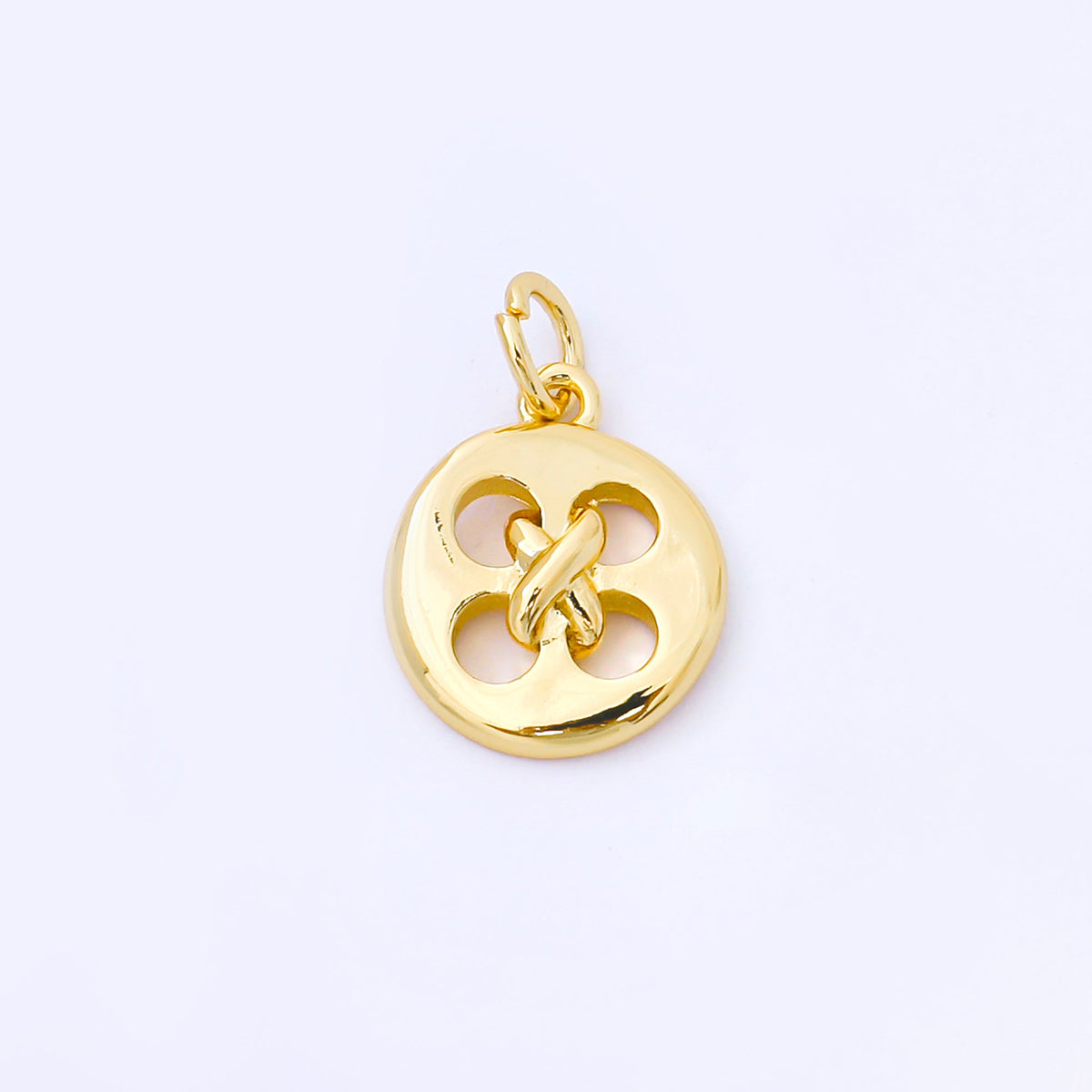 24K Gold Filled 11mm Clothes Buttons Round Charm in Gold &amp; Silver | AF1549