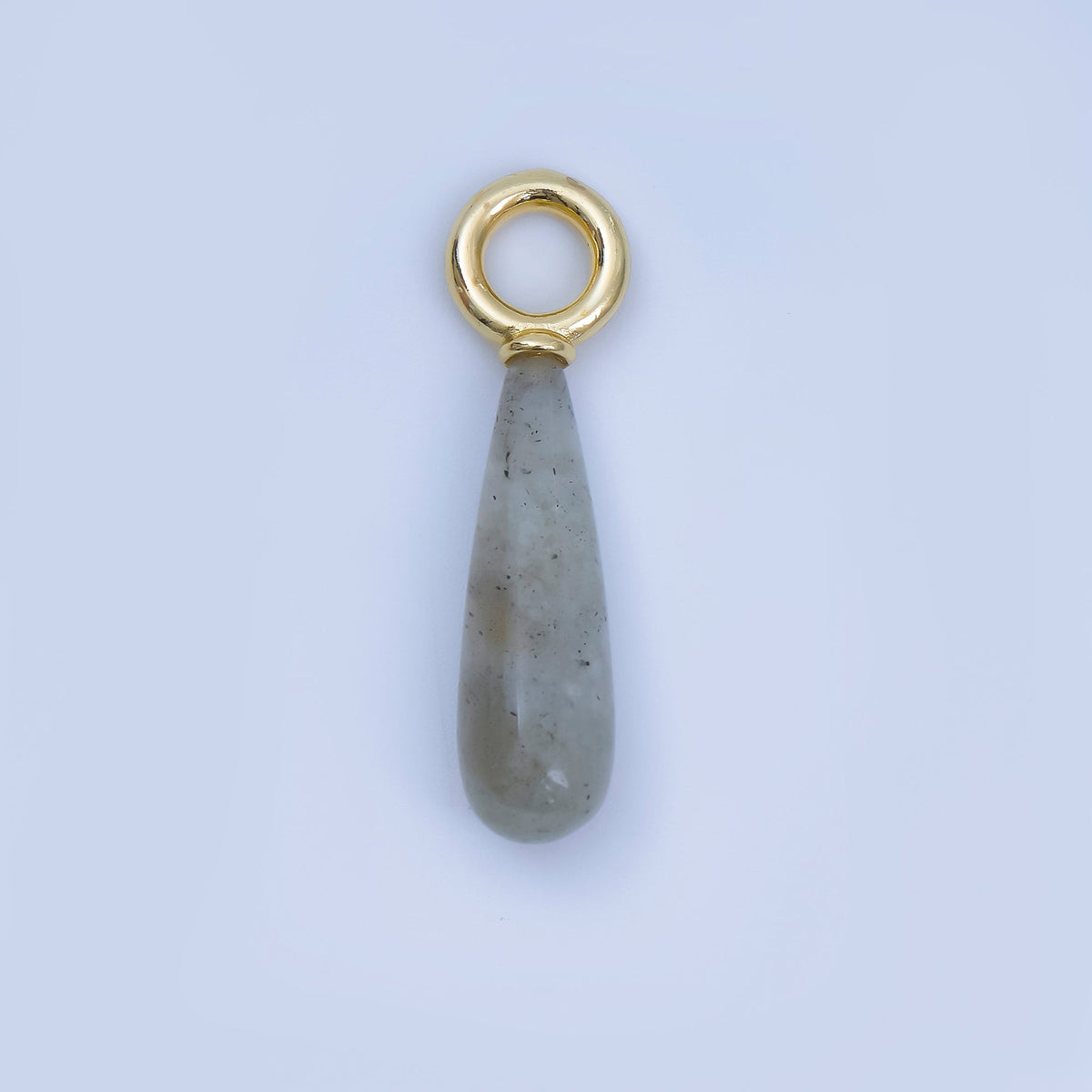 18K Gold Filled 33mm Natural Gemstone Teardrop Drop Pendant | AJ420 - AJ425