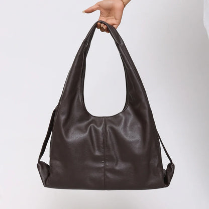Unbranded Women PU Leather Hobo Shoulder Bag - Large Capacity Daily Commute Tote