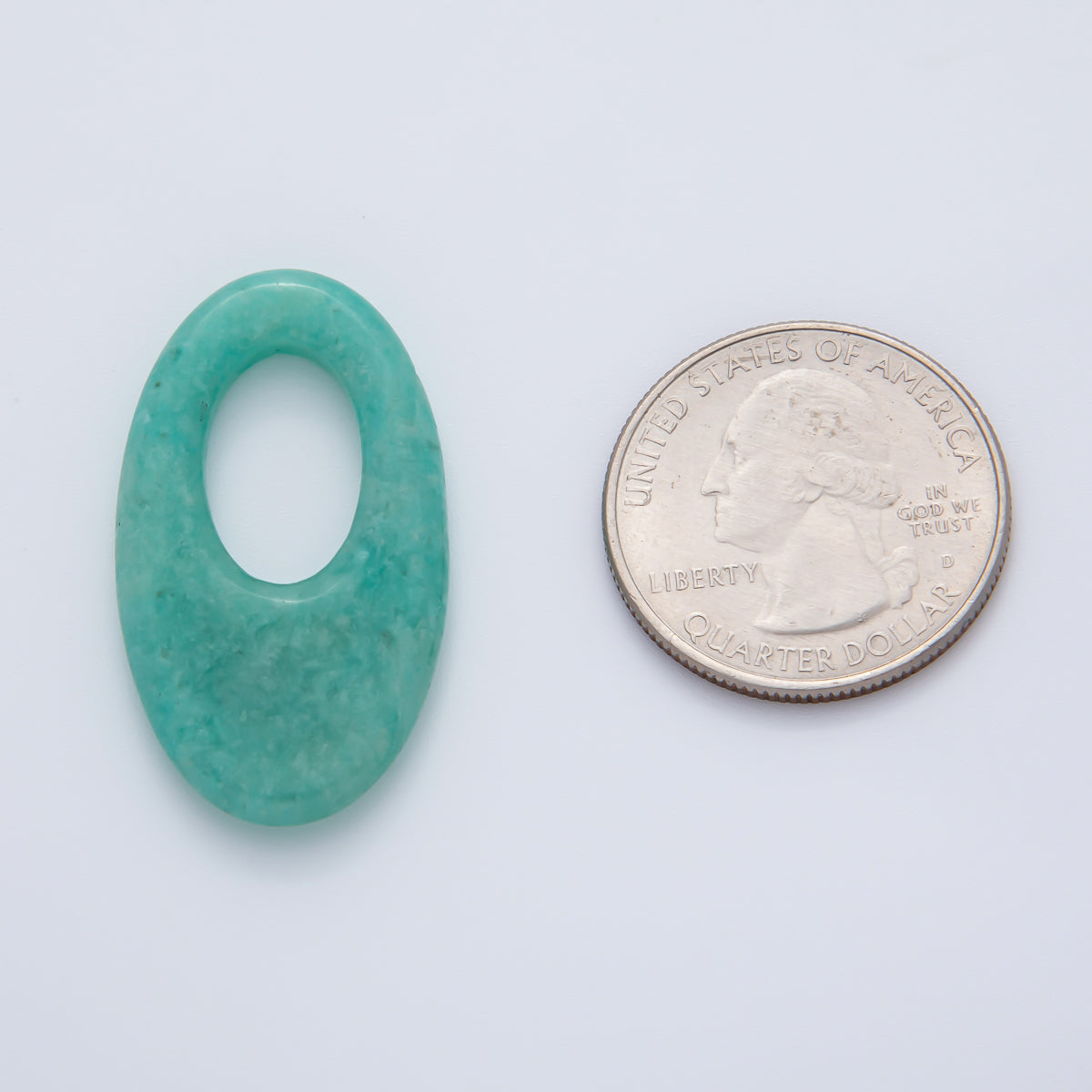 35mm Natural Gemstone Oblong Oval Link Findings | Z1441 - Z1446