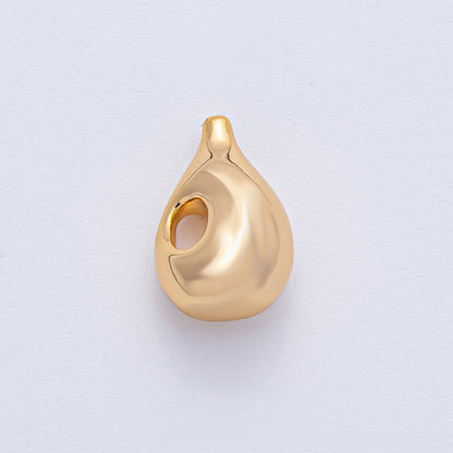 18K Gold Filled 17mm Geometric Chubby Molten Bead | B524