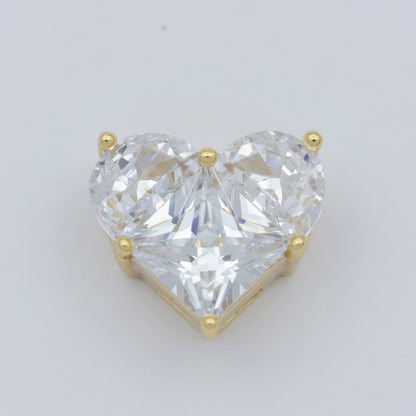 24K Gold Filled Colorful 10mm Cubic Zirconia Heart Love Spacer Beads | B-009 B-011 B-012 B-017 B-020 B-024 B-037 B-052