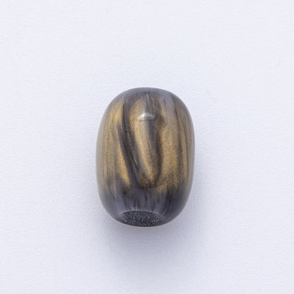 15.5mm Black, Red, Blue, Black Glitter Acrylic Resin Oblong Bead Set by 10 Pieces | B614 - B617