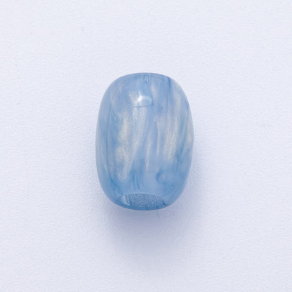 15.5mm Black, Red, Blue, Black Glitter Acrylic Resin Oblong Bead Set by 10 Pieces | B614 - B617