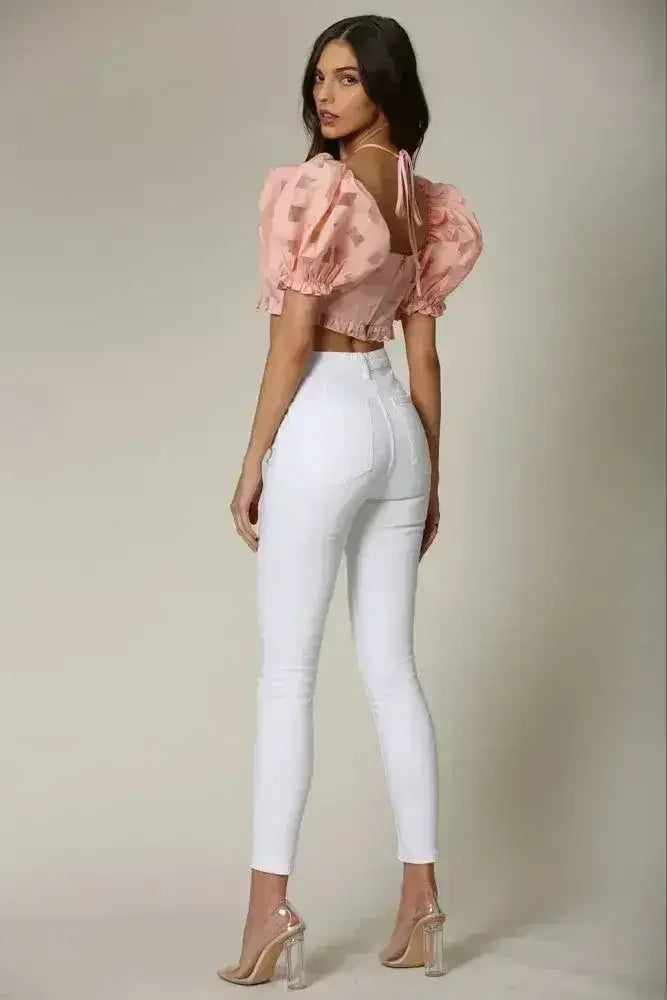 Square Neck Puff Sleeve Top – Elegant &amp; Trendy for Every Occasion