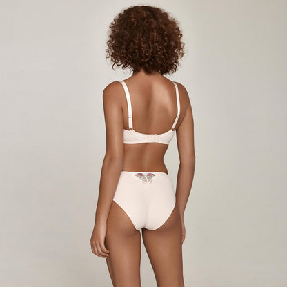 Soft Embroidered Three-Part Cup Bra Bisquit