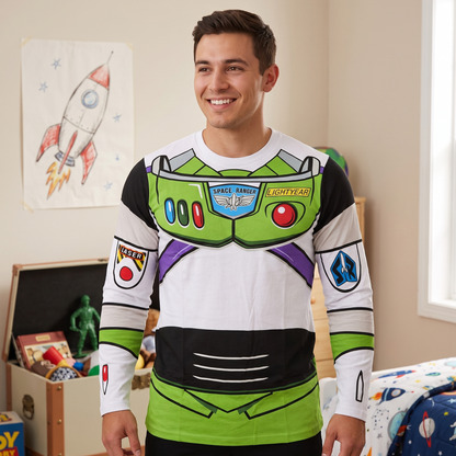 I am Buzz Lightyear Adult Long Sleeve Halloween Cosplay Costume Shirt
