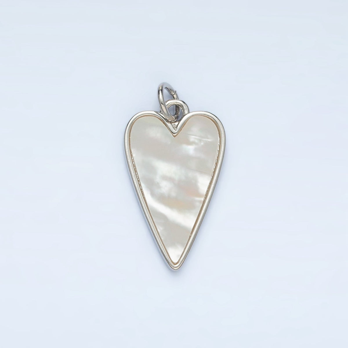 Gold Shell Pearl Heart Love Charm For Valentine Jewelry Making in Gold &amp; Silver | C-717