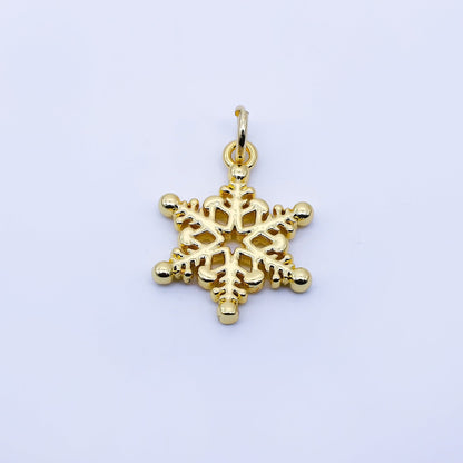24K Gold Filled 17mm Snowdrop Minimalist Charm in Gold &amp; Silver | C937