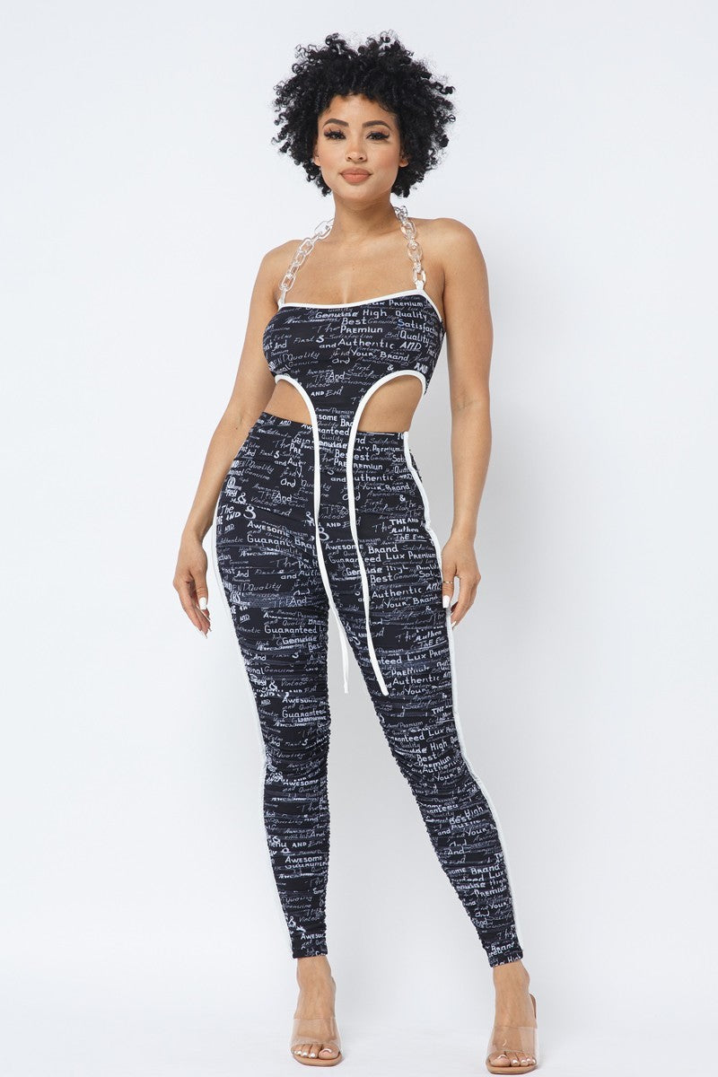 “Logic” Black Leggings Set