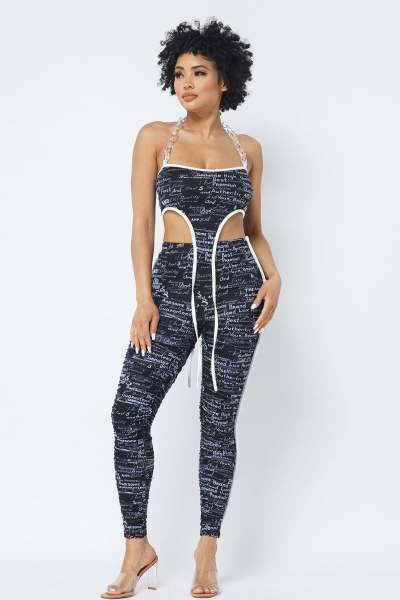 “Logic” Black Leggings Set