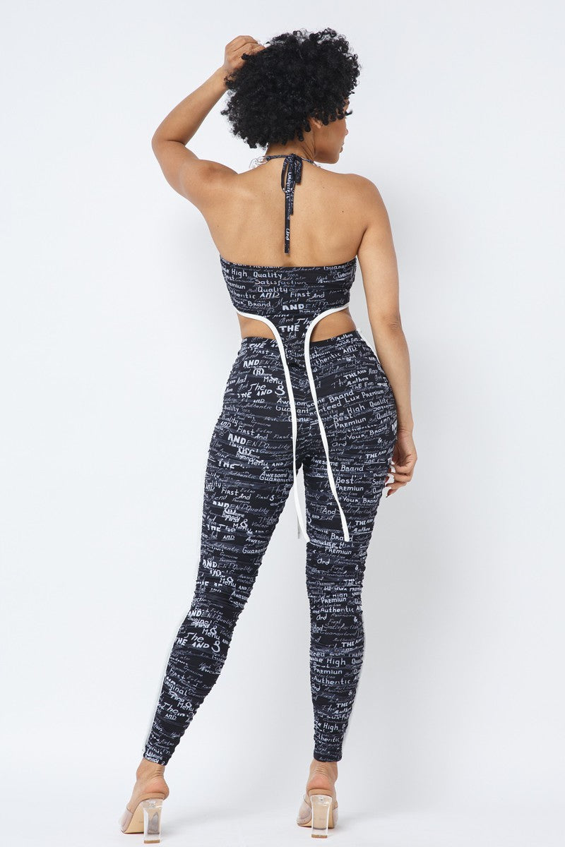 “Logic” Black Leggings Set