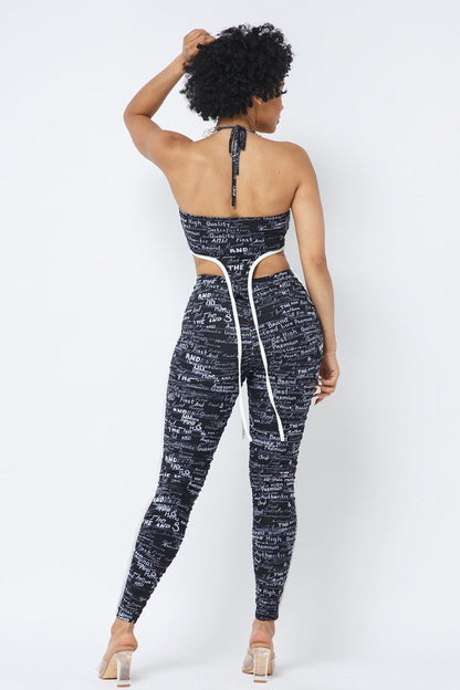 “Logic” Black Leggings Set
