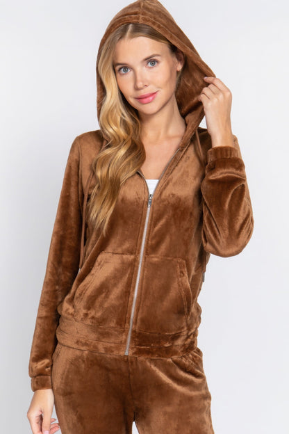 Faux Fur Jacket &amp; Jogger Pants Set