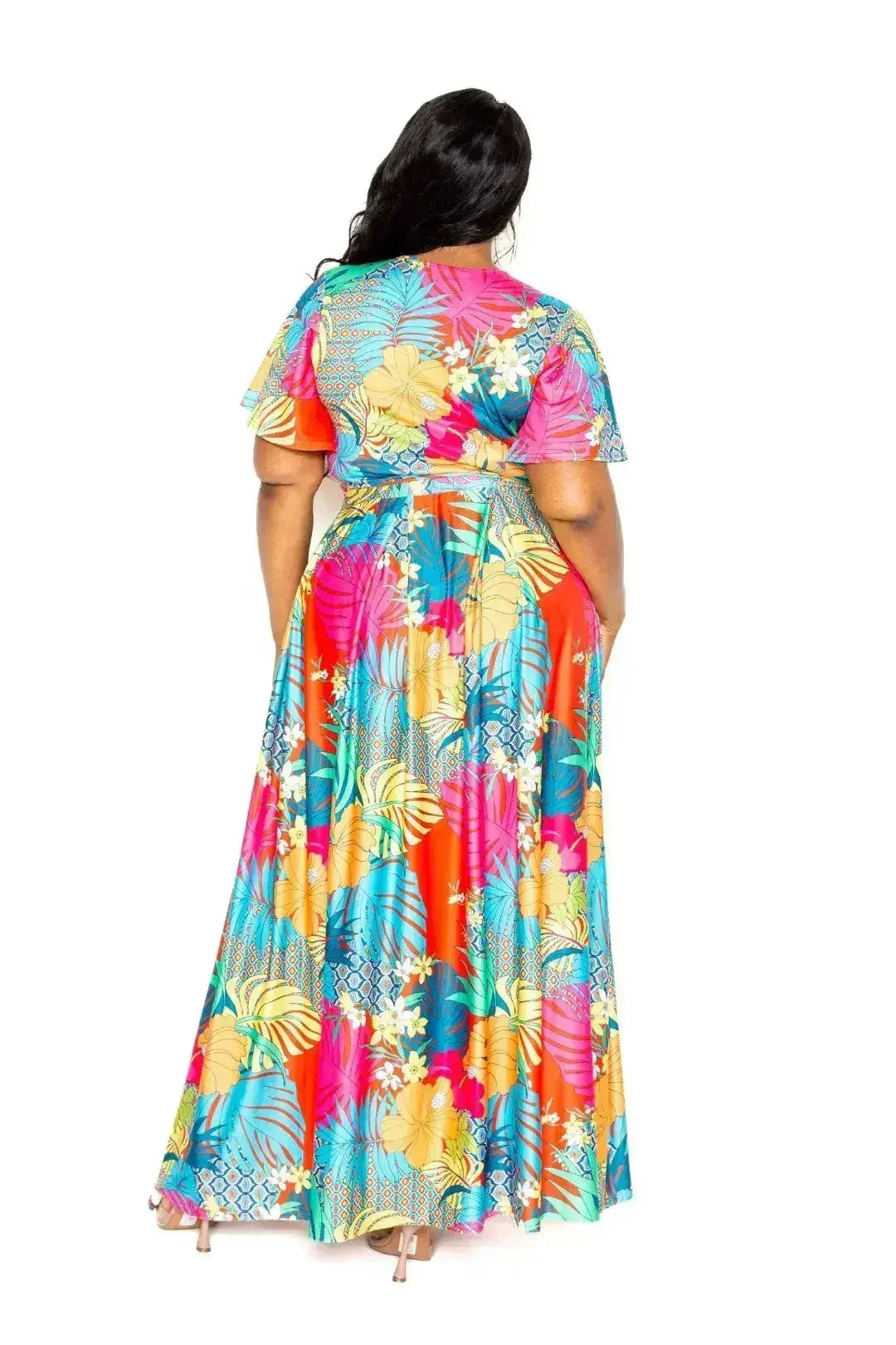 Tropical floral maxi skirt &amp; top set