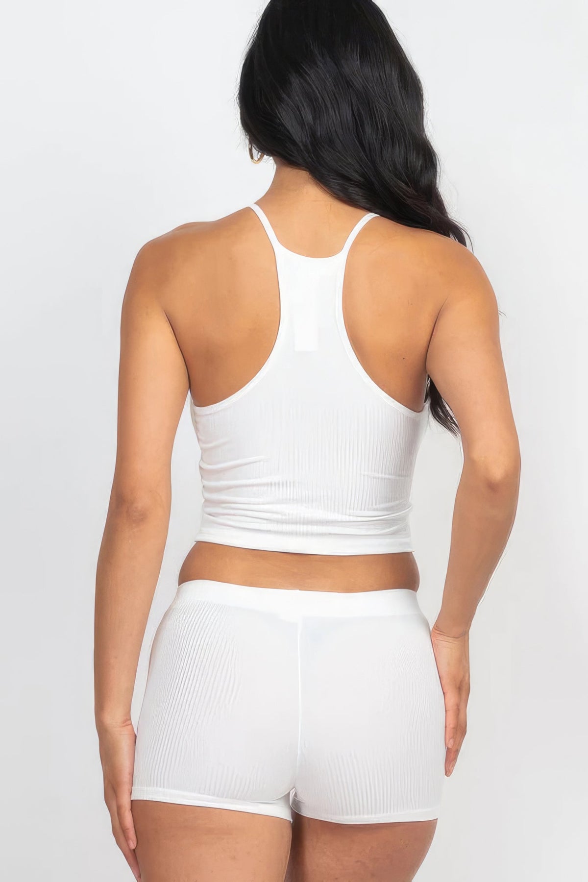 Ribbed Crop Cami Top &amp; Shorts Set