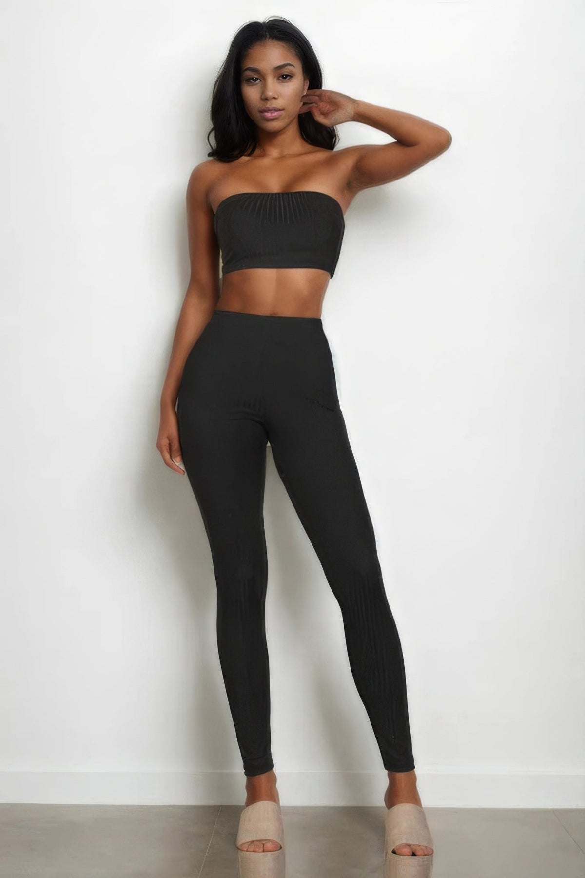 Ribbed Tube Top &amp; Leggings Set