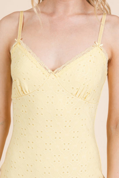 Eyelet Mini Dress