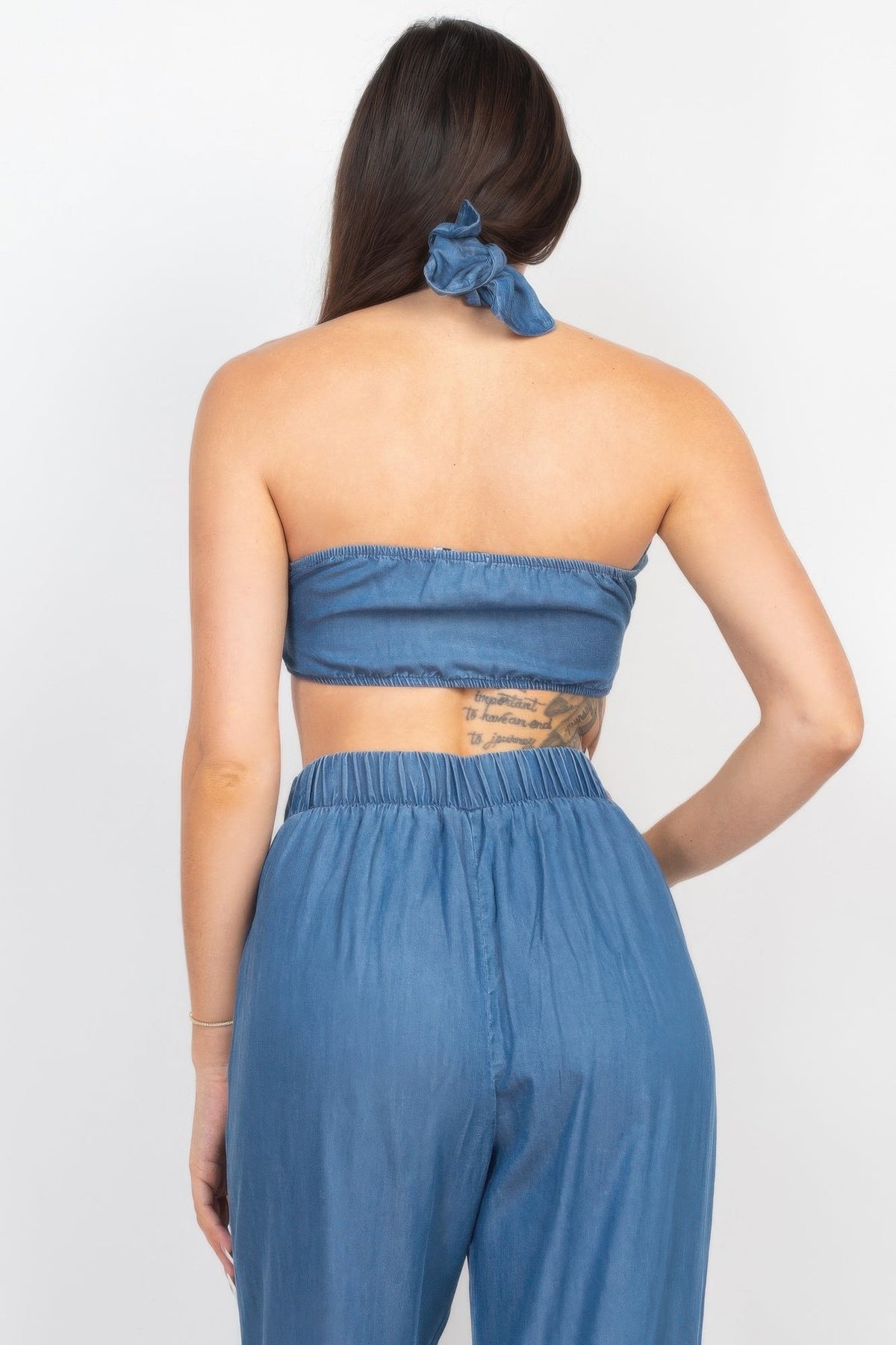 Tube Tied Top &amp; Wide Pants Set