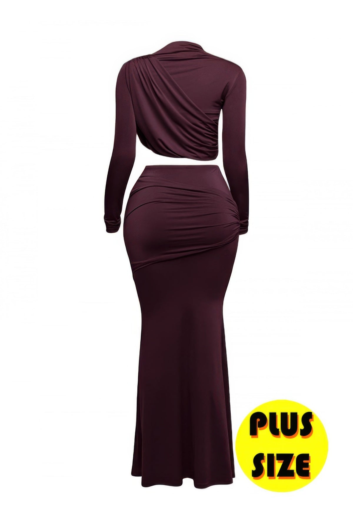 Shirring Detailed Top &amp; Long Skirt Set