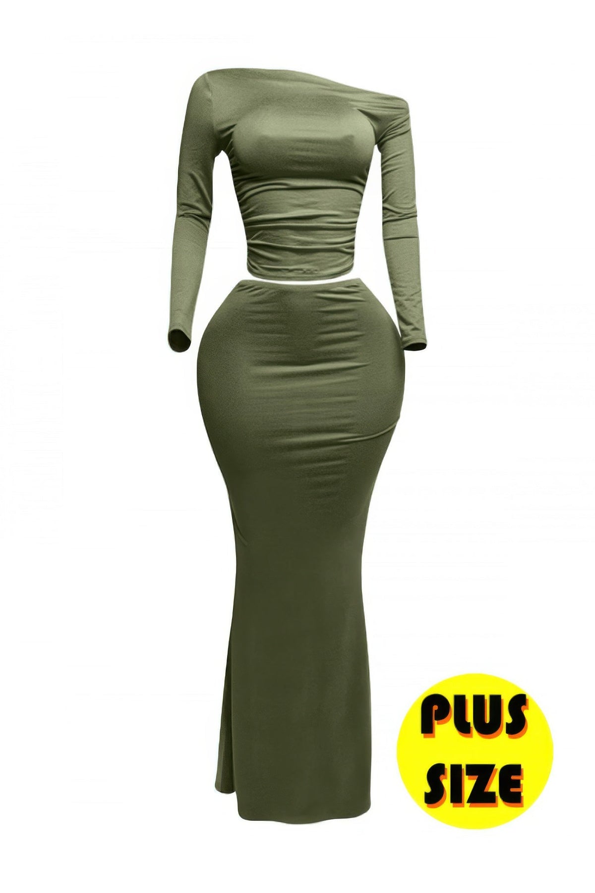 One Side Off Shoulder Top &amp; Skirt Set