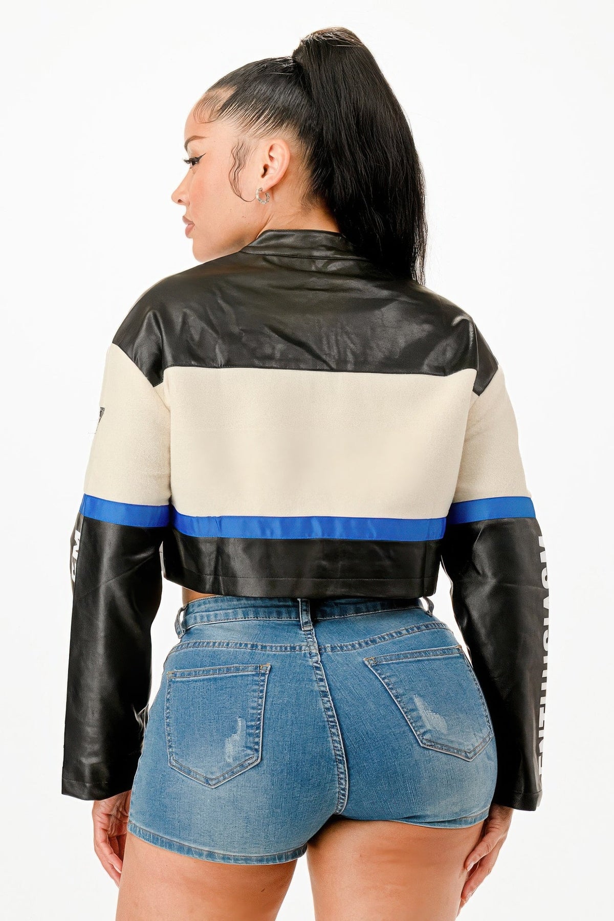 Colorblock Crop Jacket