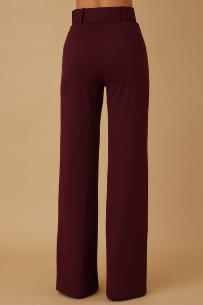 High Waist Pants With Buckle Belt