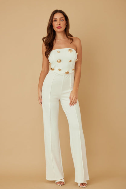 Multi Flat Mirror Stone Jumpsuit