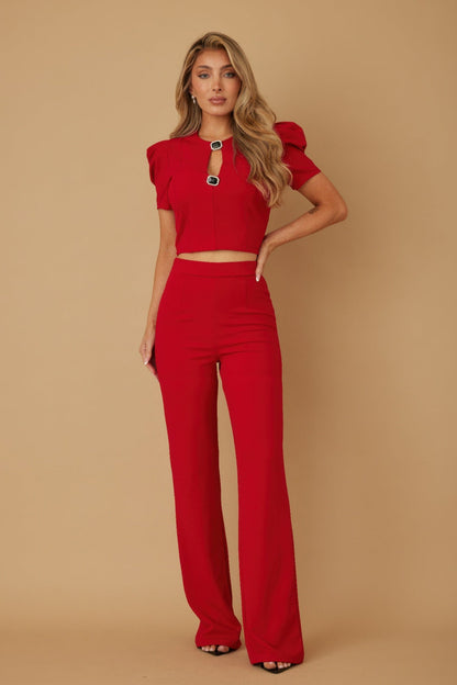 Puff Cap Sleeve Jewel Detail Sets
