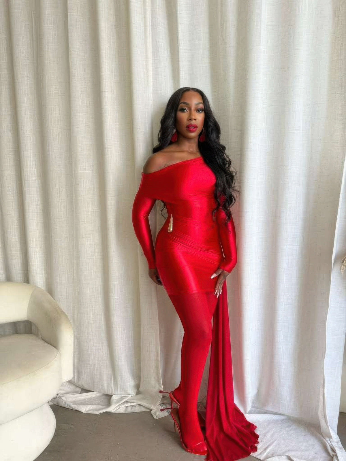 Scarlet Whisper Mini Dress