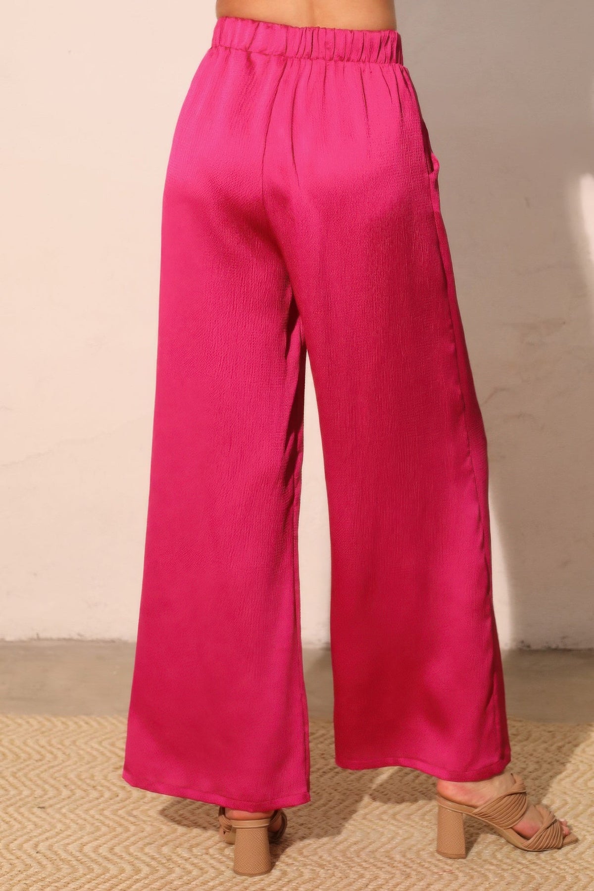 Hammered Satin Pocket Pants