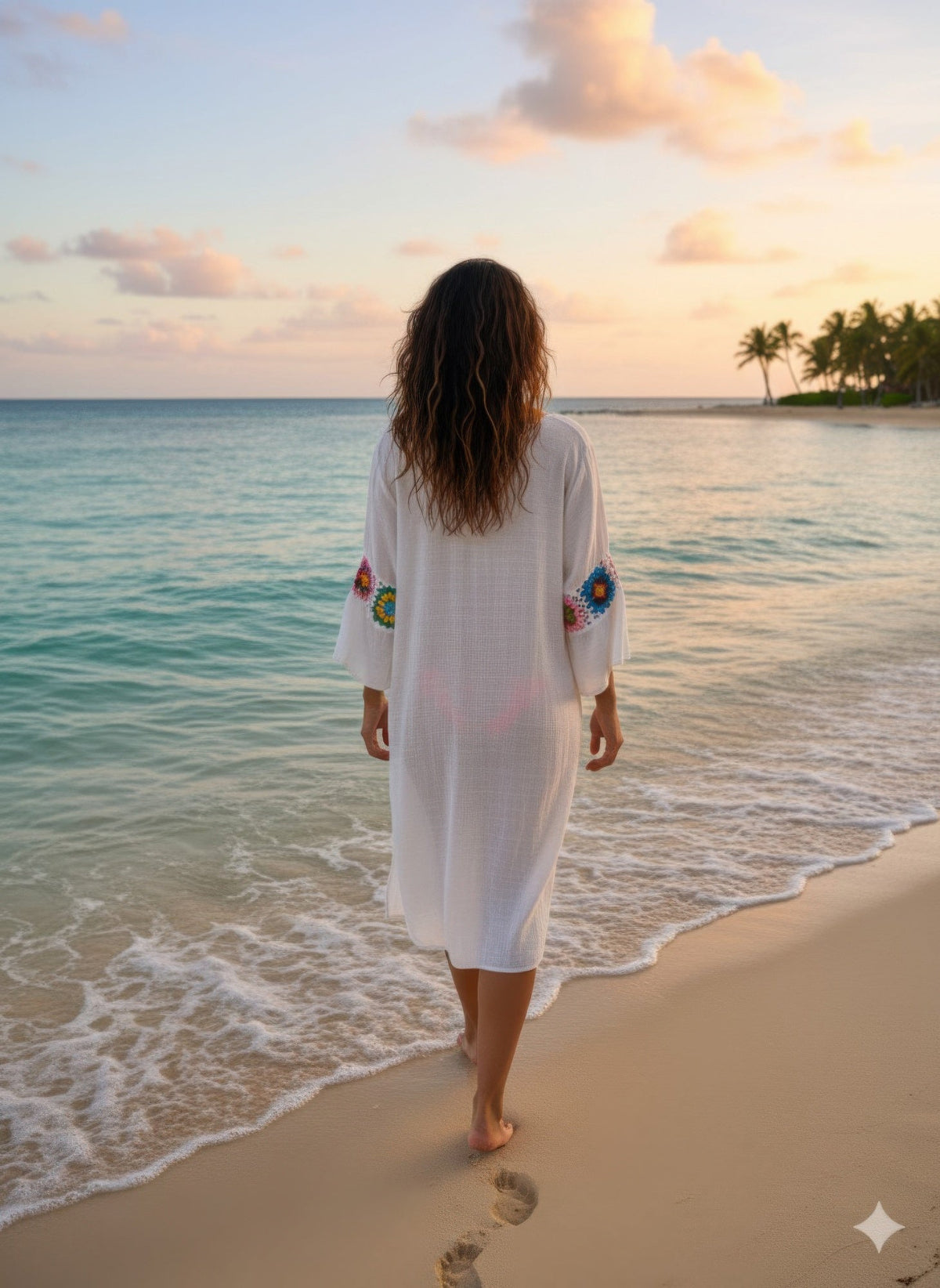 Linnen Crochet Maxi Dress