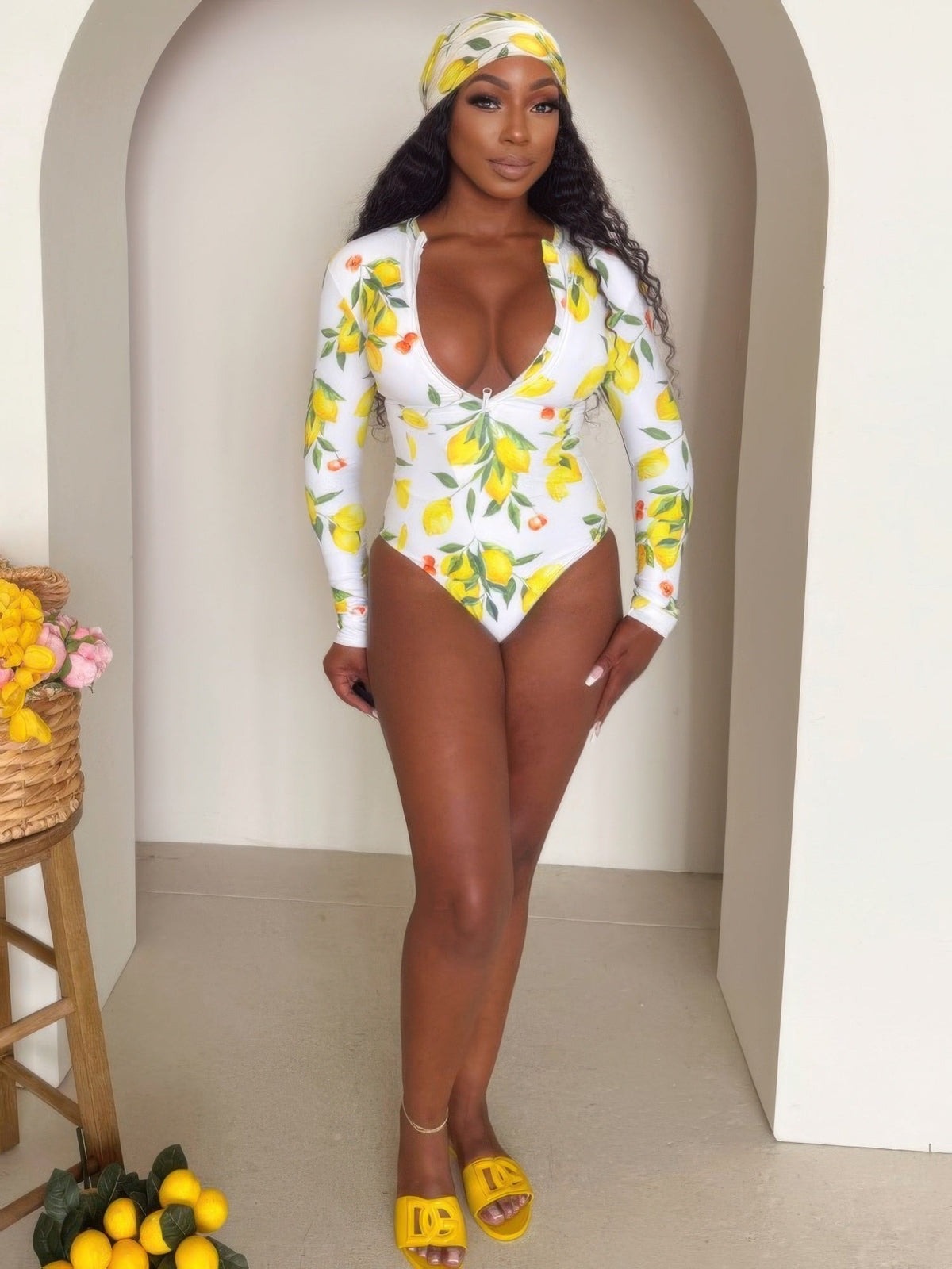 Sorrento Citrus Zip One-piece