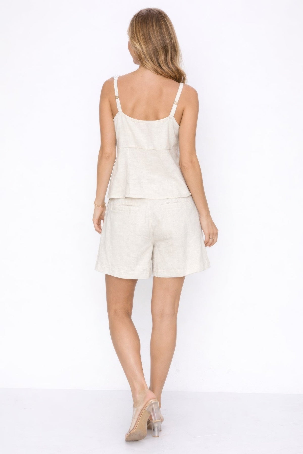 Fresh 100% Linen Set Top And Shorts