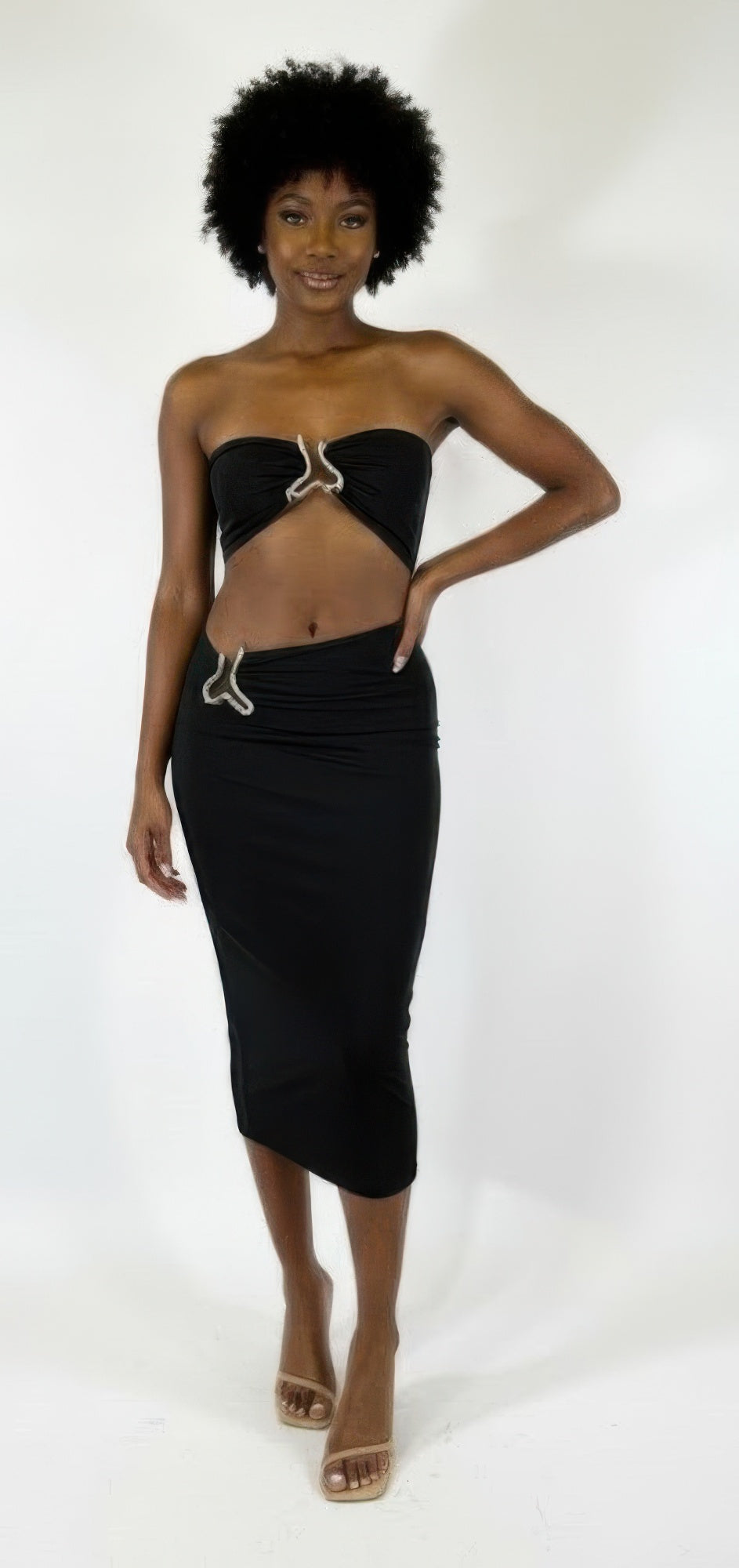 A Sharp Triangular Cutout Midi