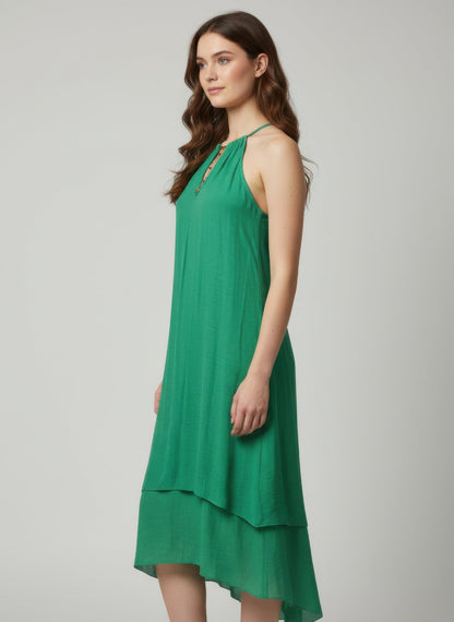 Mlle Gabrielle Solid Sleeveless Dress