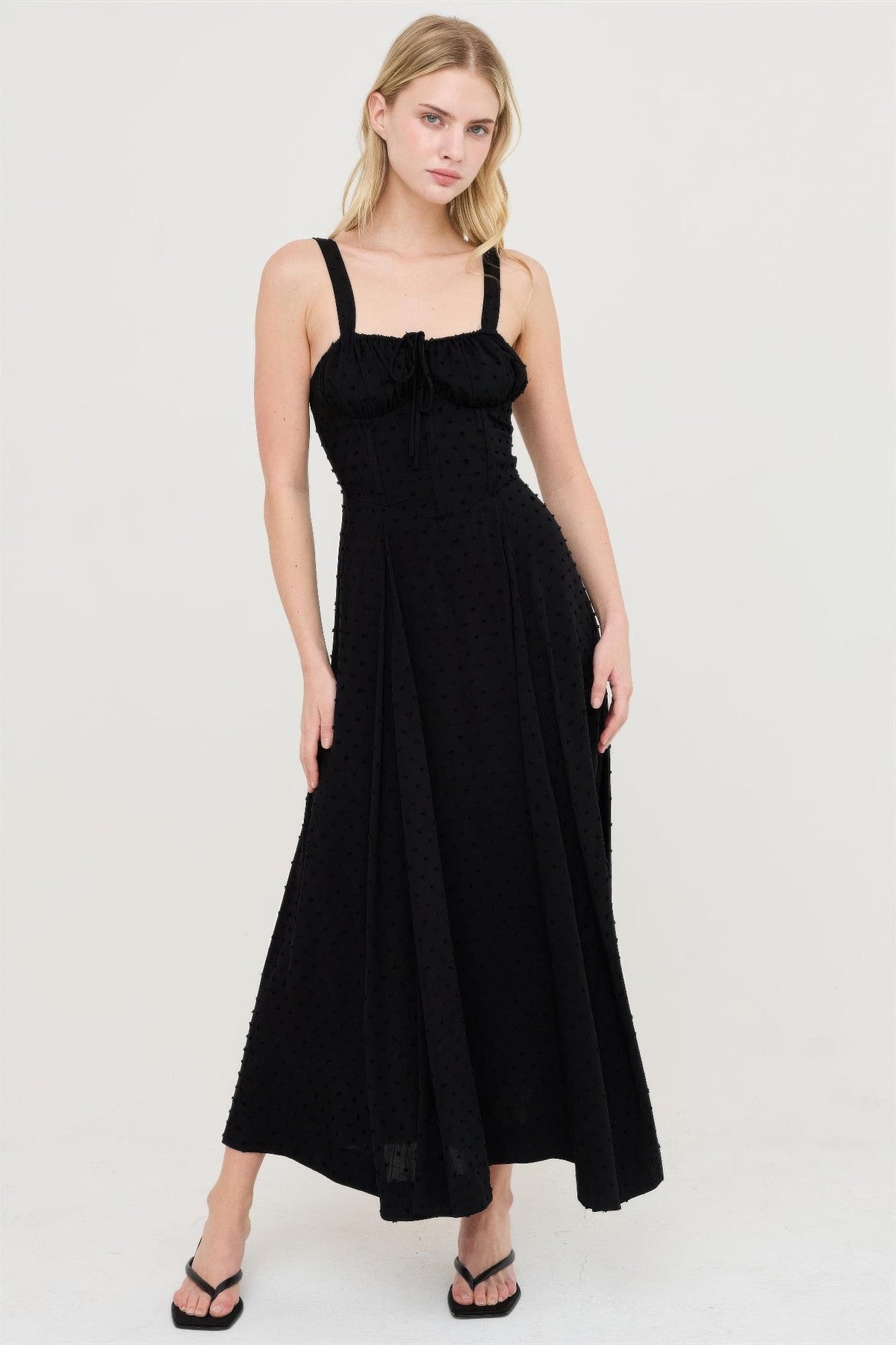 Boned Tie-back Dress