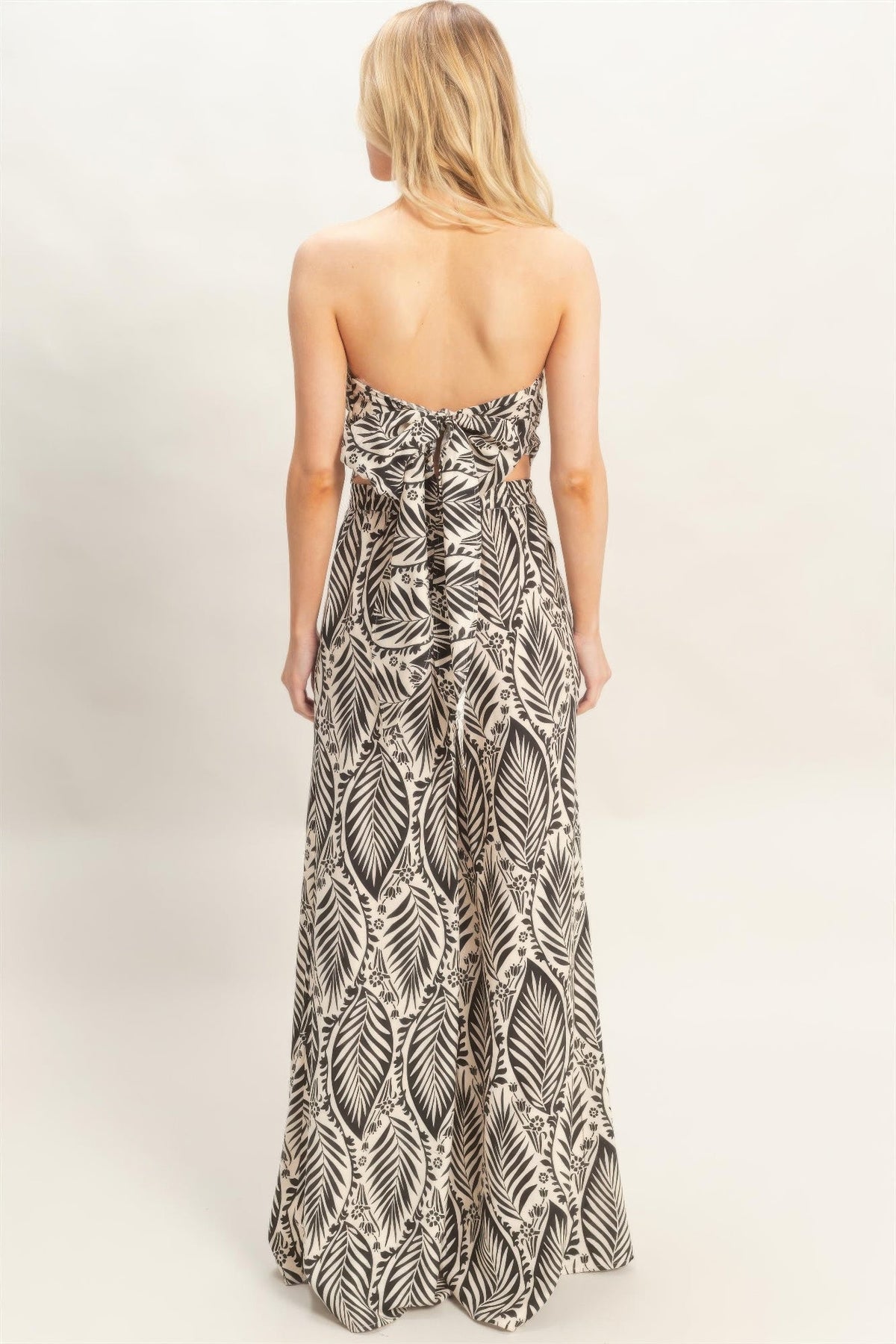 Strapless Top &amp; Pant Print Set