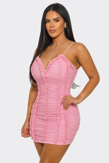 Candy Crush Ruched Mini Dress