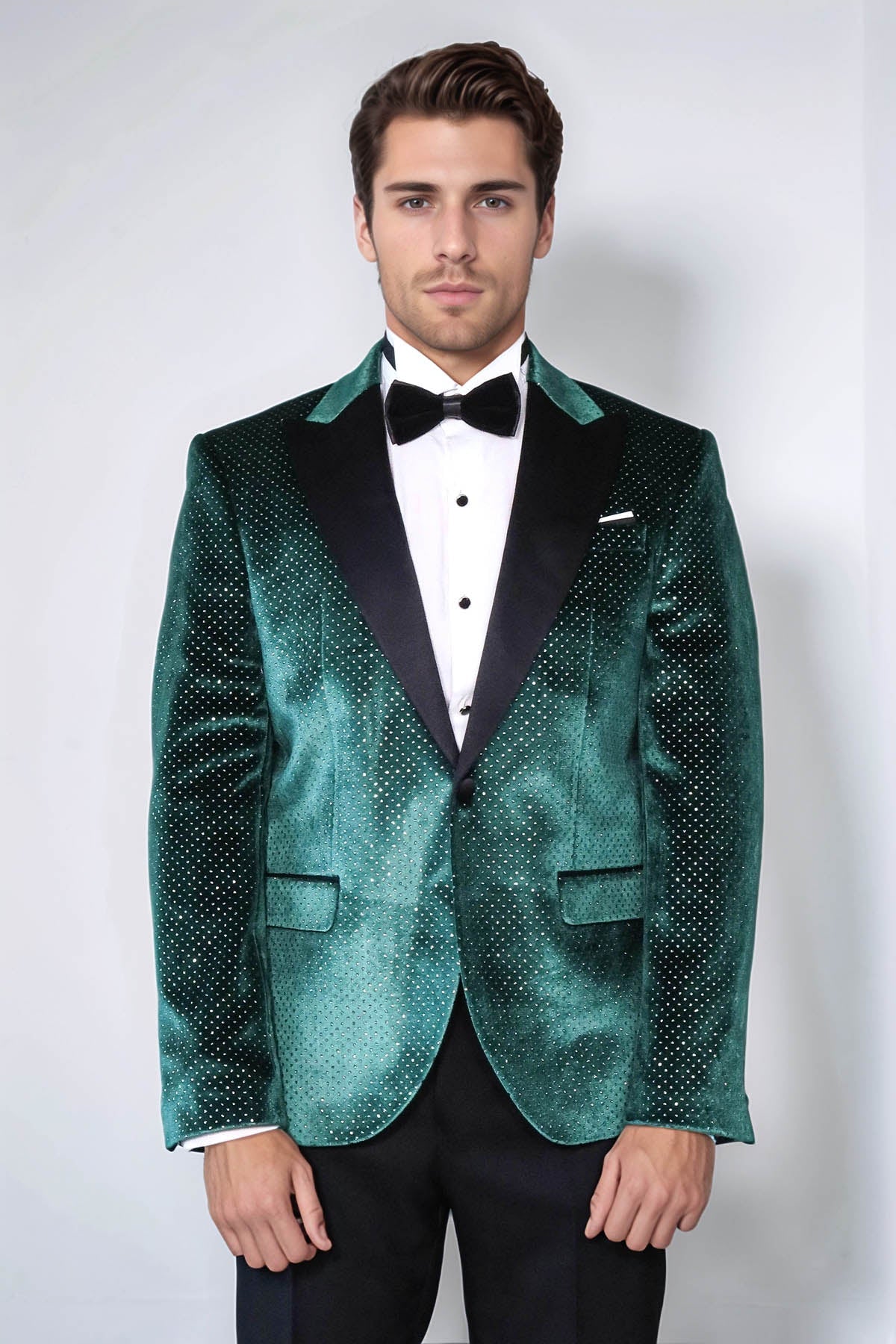 Sparkling Dotted Peak Lapel Men&