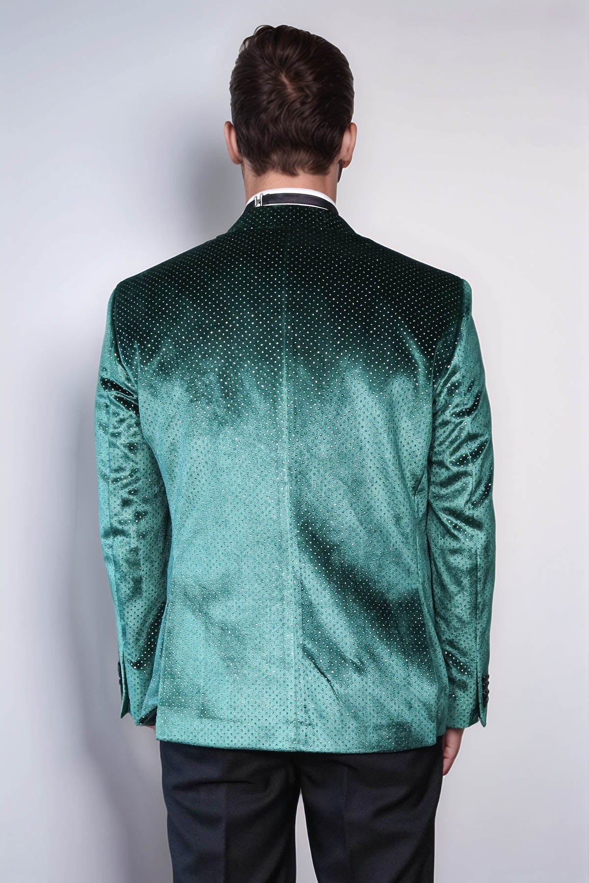Sparkling Dotted Peak Lapel Men&