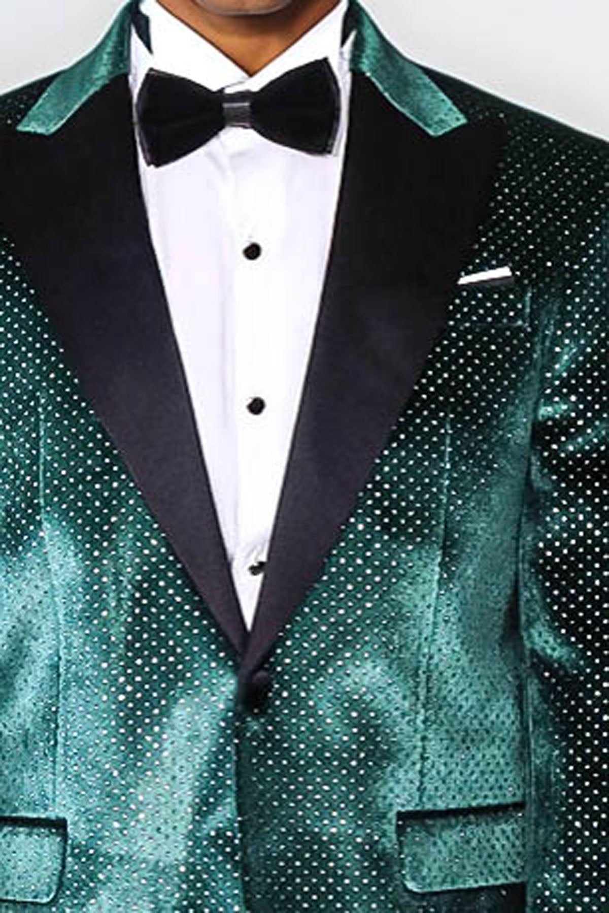Sparkling Dotted Peak Lapel Men&