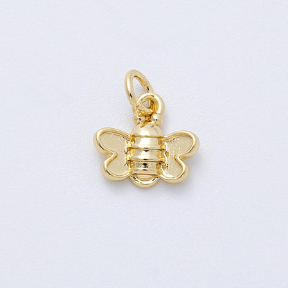 16K Gold Filled 11mm Bumble Bee Insect Animal 3D Multidimensional Charm | Charms-00121