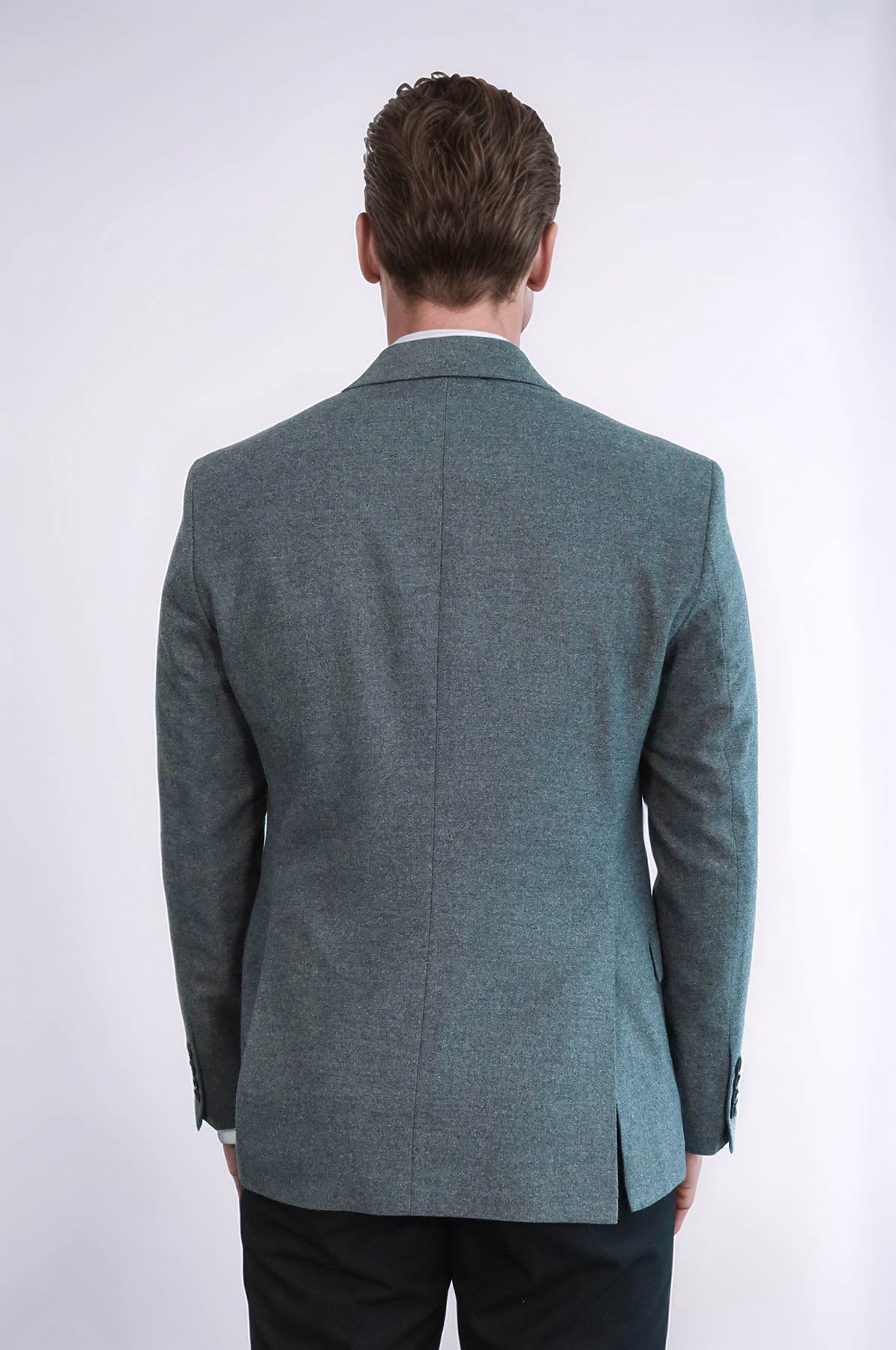 Plain Slim Fit Sport Grey Men Blazer - Wessi