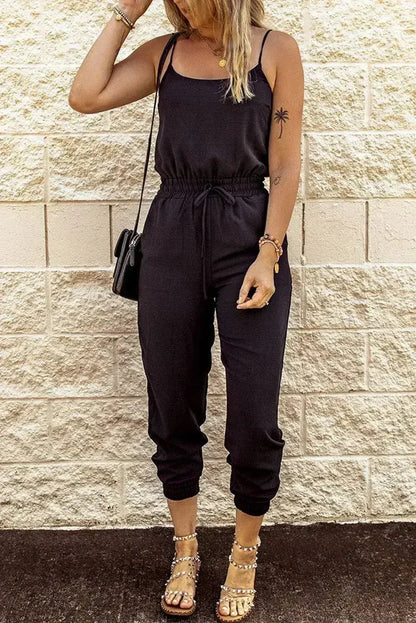 Black High-Waist Jumpsuit – Slim Fit w/ Pockets | Casual &amp; Chic