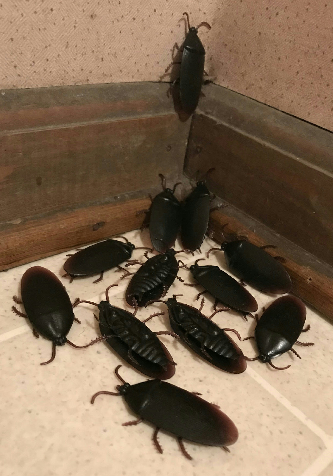 12 Fake Cockroaches Realistic Rubber Roach Gag Joke Prank