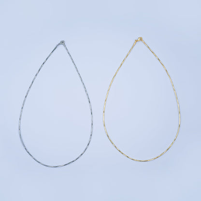 24K Gold Filled Structured Cocoon Chain Collar Necklace in Gold &amp; Silver | WA-3137 WA-3138