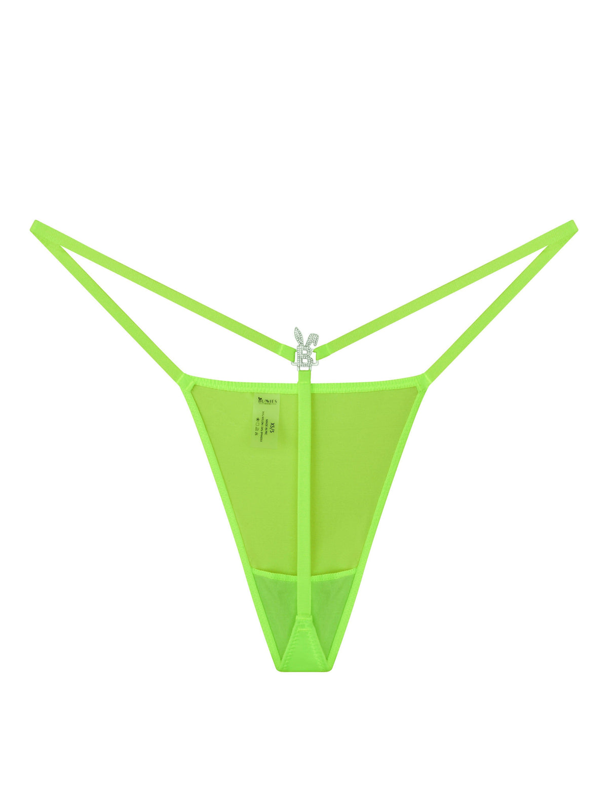ICED OUT G-STRING IN NEON GREEN